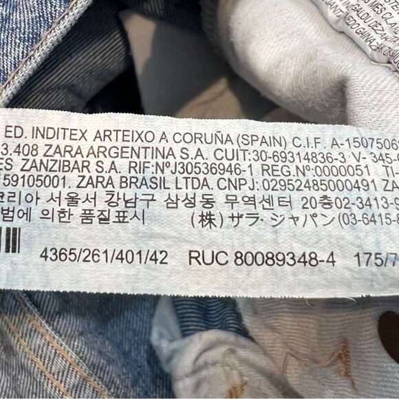 Zara Women Denim Straight Leg High Rise Jeans Medium Wash US 10 - Picture 7 of 13